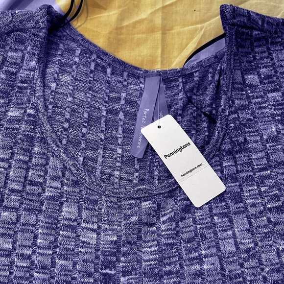 TUNIC, LONG LENGTH, PATRIOT BLUE (Medium Blue) & WHITE, SIZE 4X, MADE IN CANADA! - Picture 1 of 11